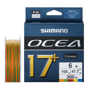 Плетеный шнур Shimano Ocea 17+ PE #6 300m MULTI